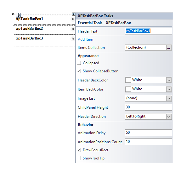 Adding XPTaskBarBox