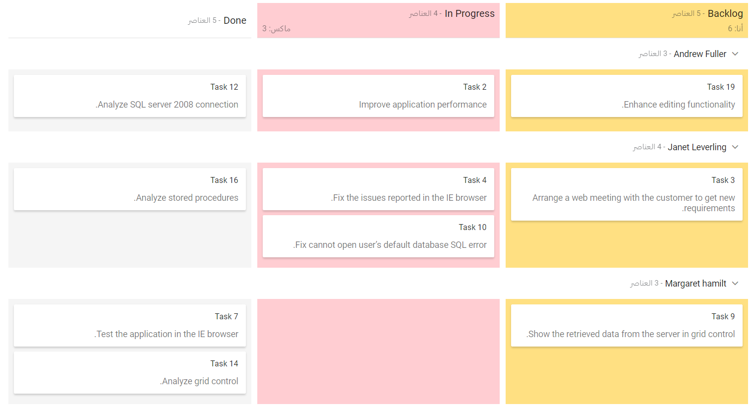 Right to Left in Blazor Kanban