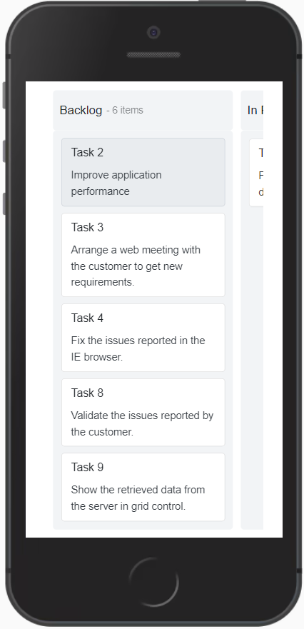 Selection in Blazor Kanban