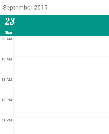 Schedule view header custom font