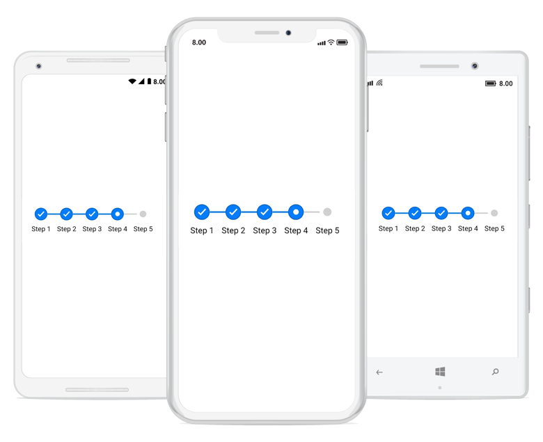 Different status in StepProgressBar control