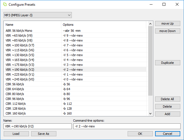 Configure Presets