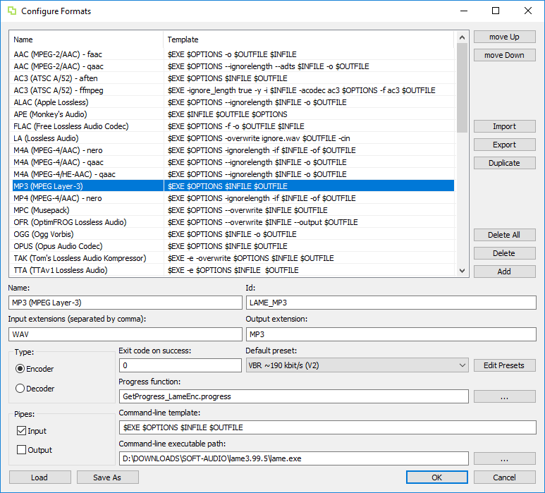 Configure Formats