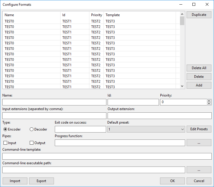 Configure Formats