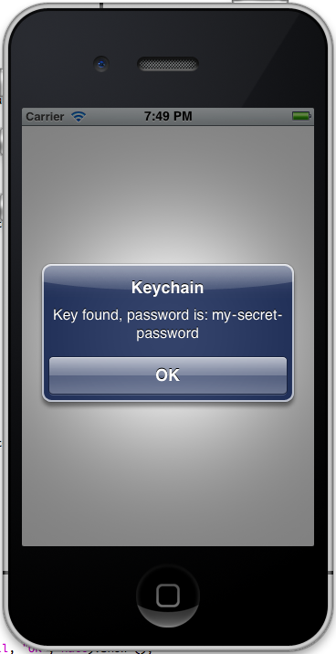 Keychain application screenshot