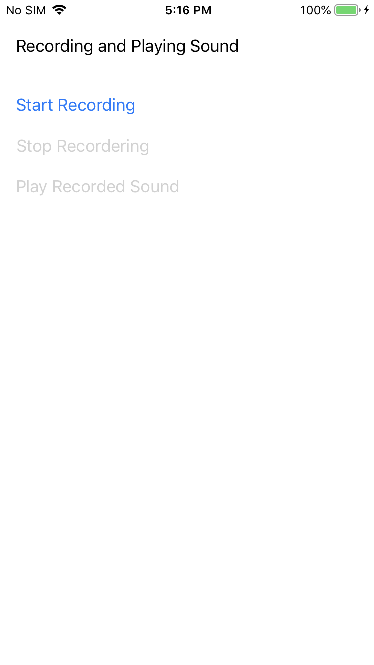 Sound application screenshot