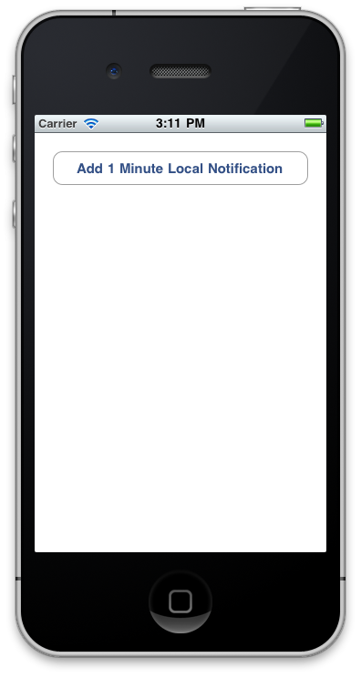 Notifications application screenshot