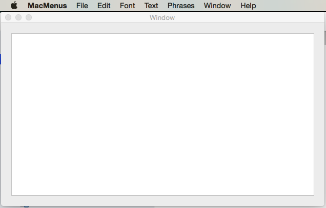 Mac app with a menu bar