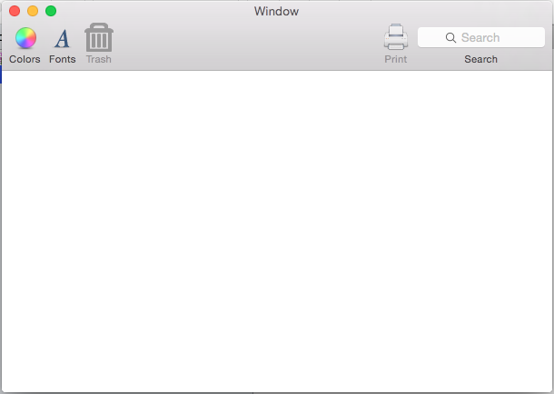 Mac app with a toolbar