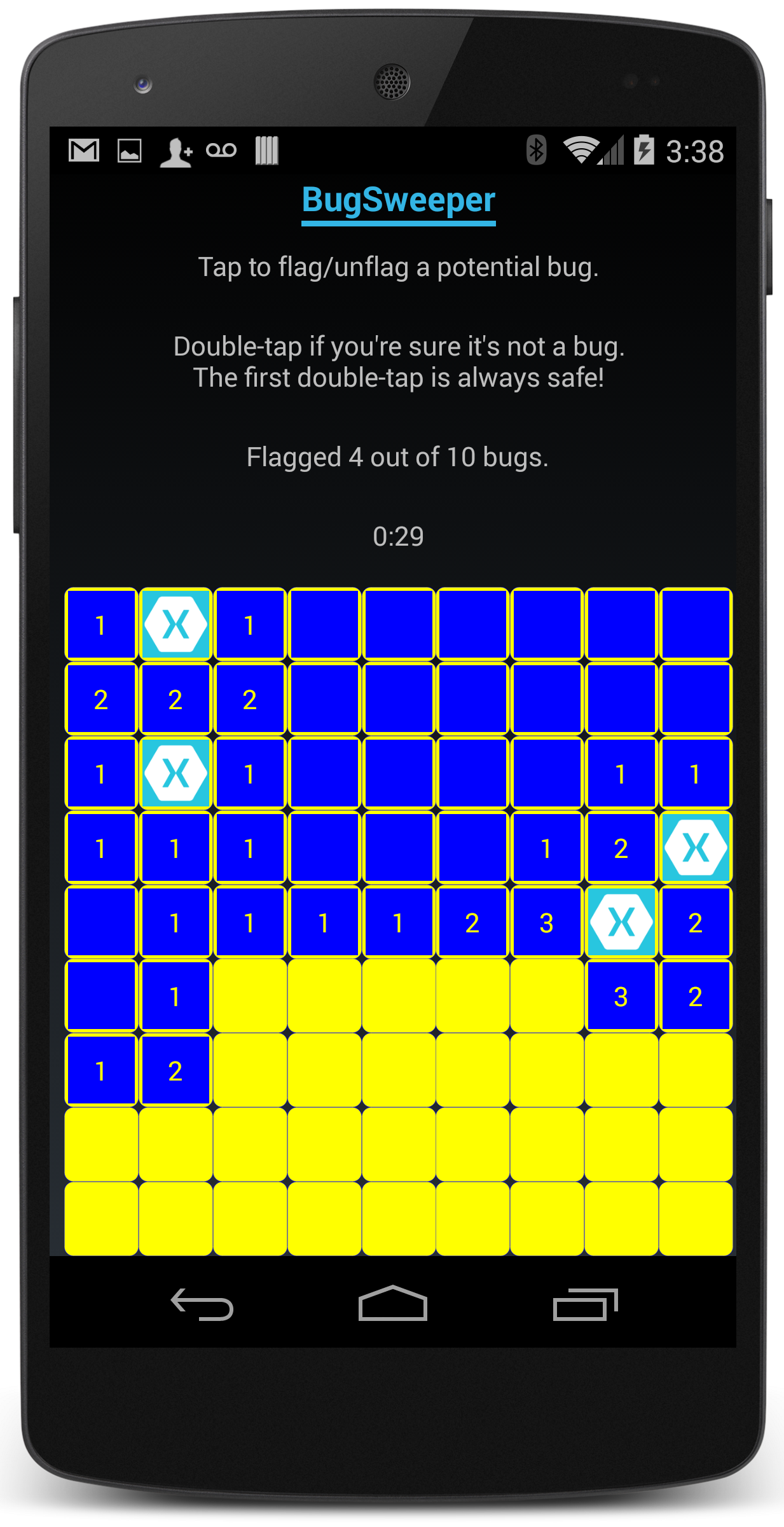 BugSweeper application screenshot