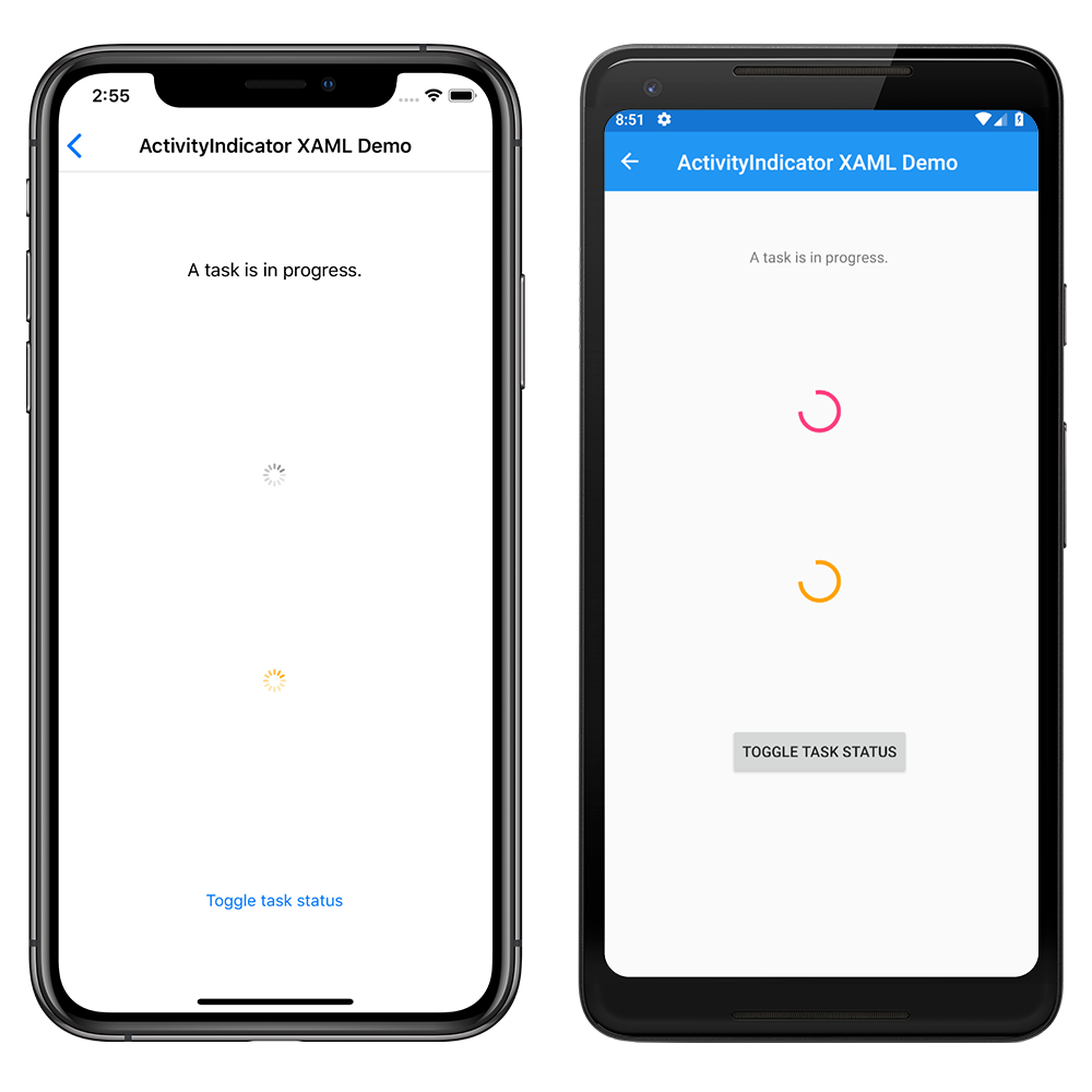 Sample ActivityIndicator demo application